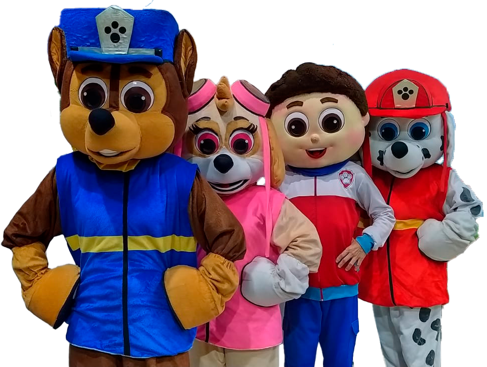 Grupo de personagens do Festival Infantil