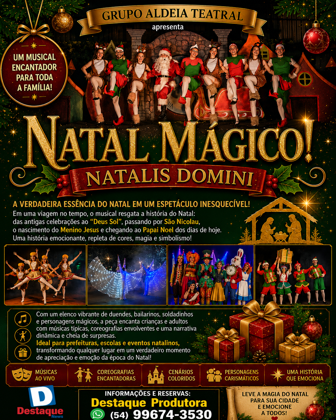 Card do espetáculo Natal Mágico, Natalis Domini