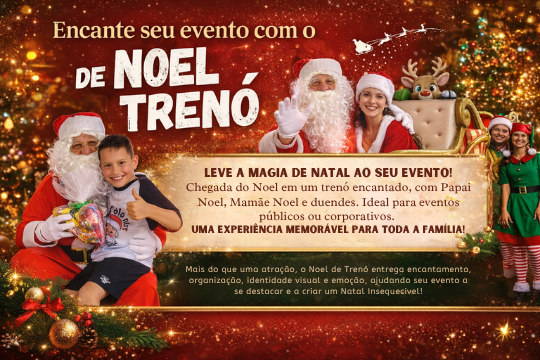 Material de divulgação do Noel de Trenó